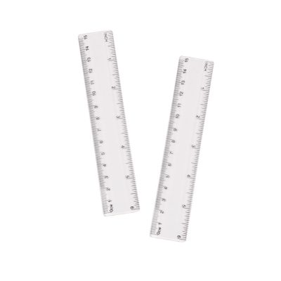 15cm Plastic Ruler Transparent Student Measuring Tool