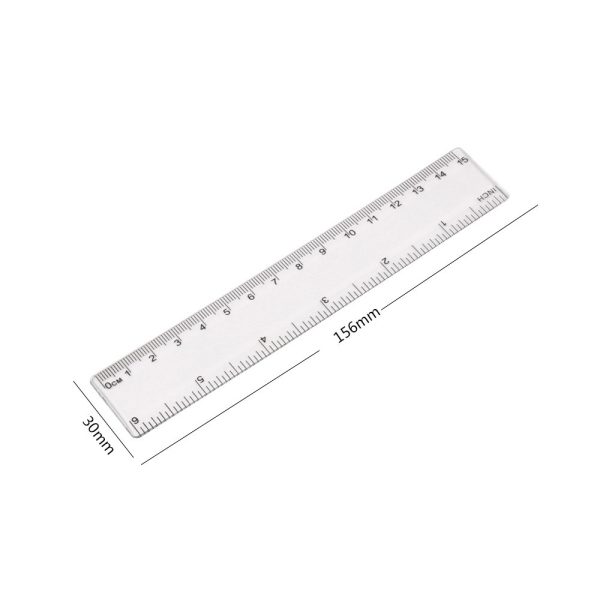 15cm Plastic Ruler Transparent Student Measuring Tool - Image 6